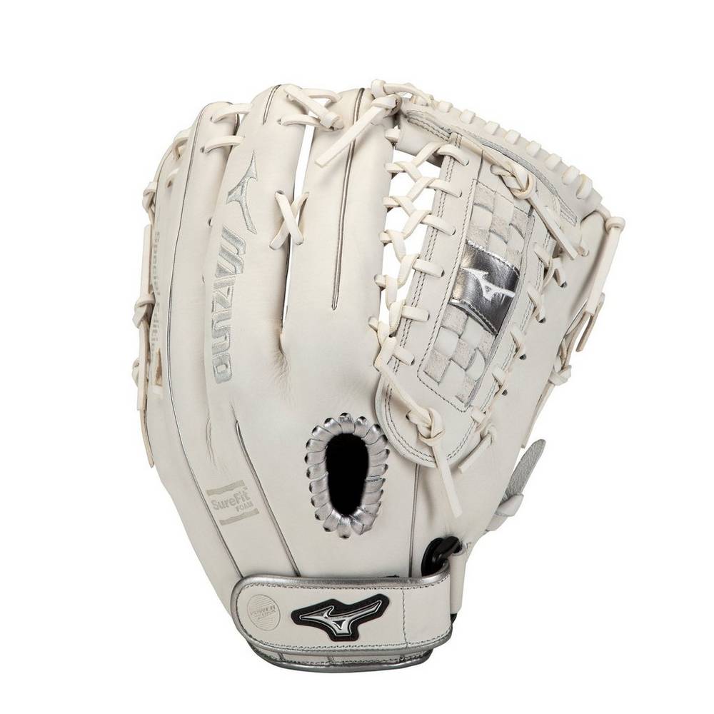 Damske Rukavice Mizuno MVP Prime SE Fastpitch 13" Softball Biele/Strieborne Vypredaj BHZJ43892